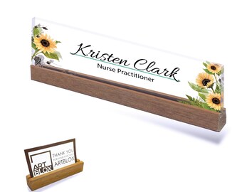 Custom Clear Acrylic Desk Name Plate: Personalized Office Decor