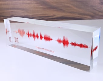 Custom Soundwave Art – Personalized Song on Acrylic Block, Mother's Day Gift
