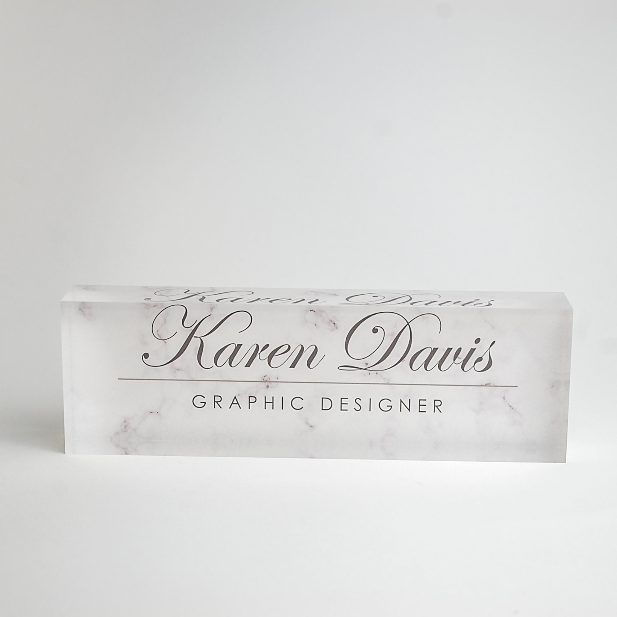Personalized Desk Name Plate Custom Name On White Marble Design Acrylic Glass Office Decor Appreciation Gift Personalized Desk Name Plate Custom Name On White Marble Design Acrylic Glass Office Decor Appreciation Gift