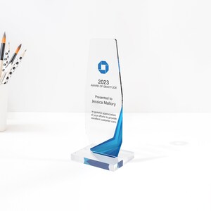 Custom Engraved Acrylic Award Plaque: Mirrored Detail image 2