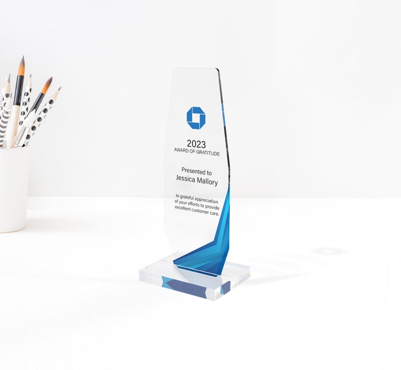 Custom Engraved Acrylic Award Plaque: Mirrored Detail image 2