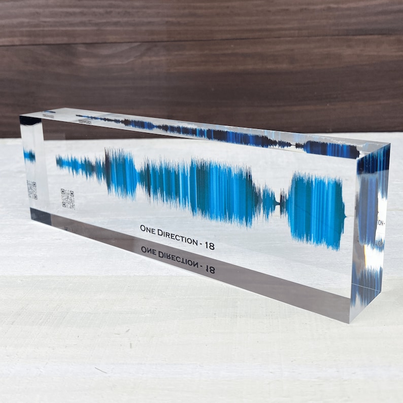 Soundwave Art Customized Gifts | Any Personal Recording or Song On Acrylic Block | Unique Personalized Gift for Anniversary or Holiday 