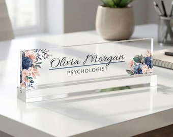 Assistant Principal Desk Name Plaque,Personalized Desk Name Plate for Teacher,Back To School Teacher Gift, Custom Name Teacher Acrylic Block
