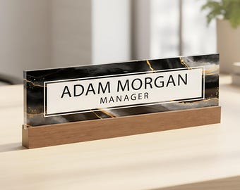 Custom Acrylic Desk Name Plate: Personalized Office Decor