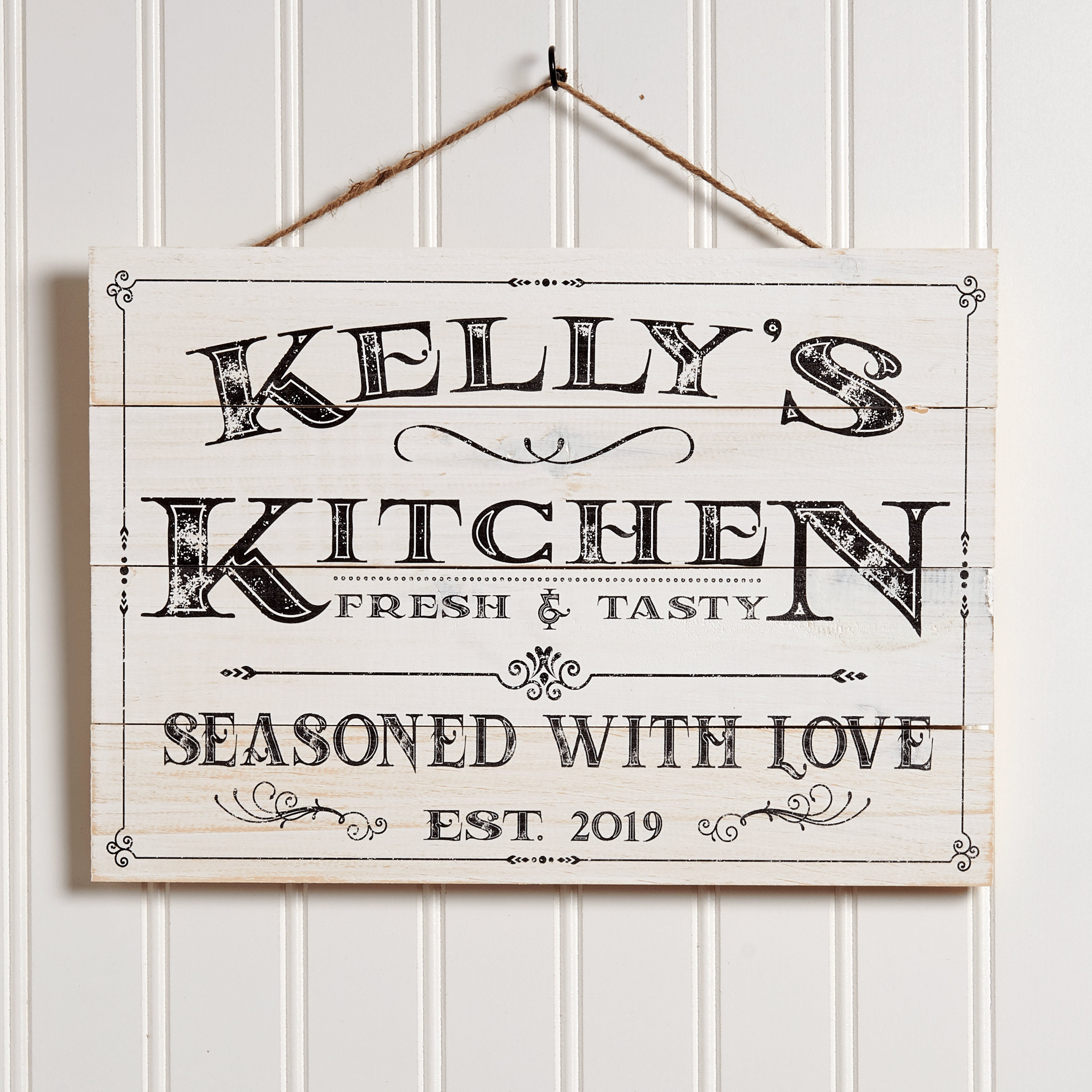 Personalized Kitchen Sign, Rustic Kitchen Decor, Custom ...