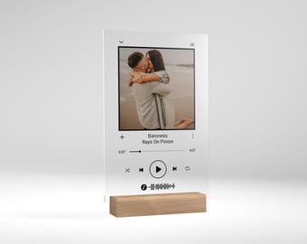 Personalized Song Plaque: Acrylic Music Album Cover, Photo Gift