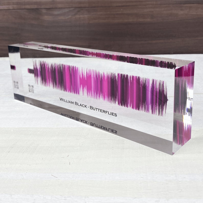 Soundwave Art Customized Gifts Any Personal Recording or Song On Acrylic Block Unique Personalized Gift for Anniversary or Holiday Color 7