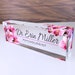Artblox Office Desk Name Plate Personalized | Custom Name Plates for Desks | Orchids Design On Clear Acrylic Glass | Office Desk Decor 