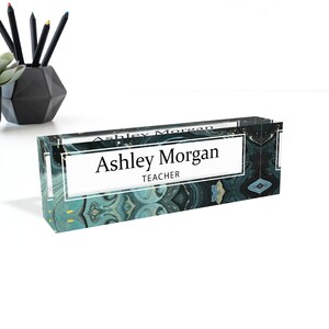 Custom Office Decor | Desk Name Plate Personalized | Personalized Gifts | Acrylic Name Plate | Gifts for Coworker | Christmas Gift for Boss