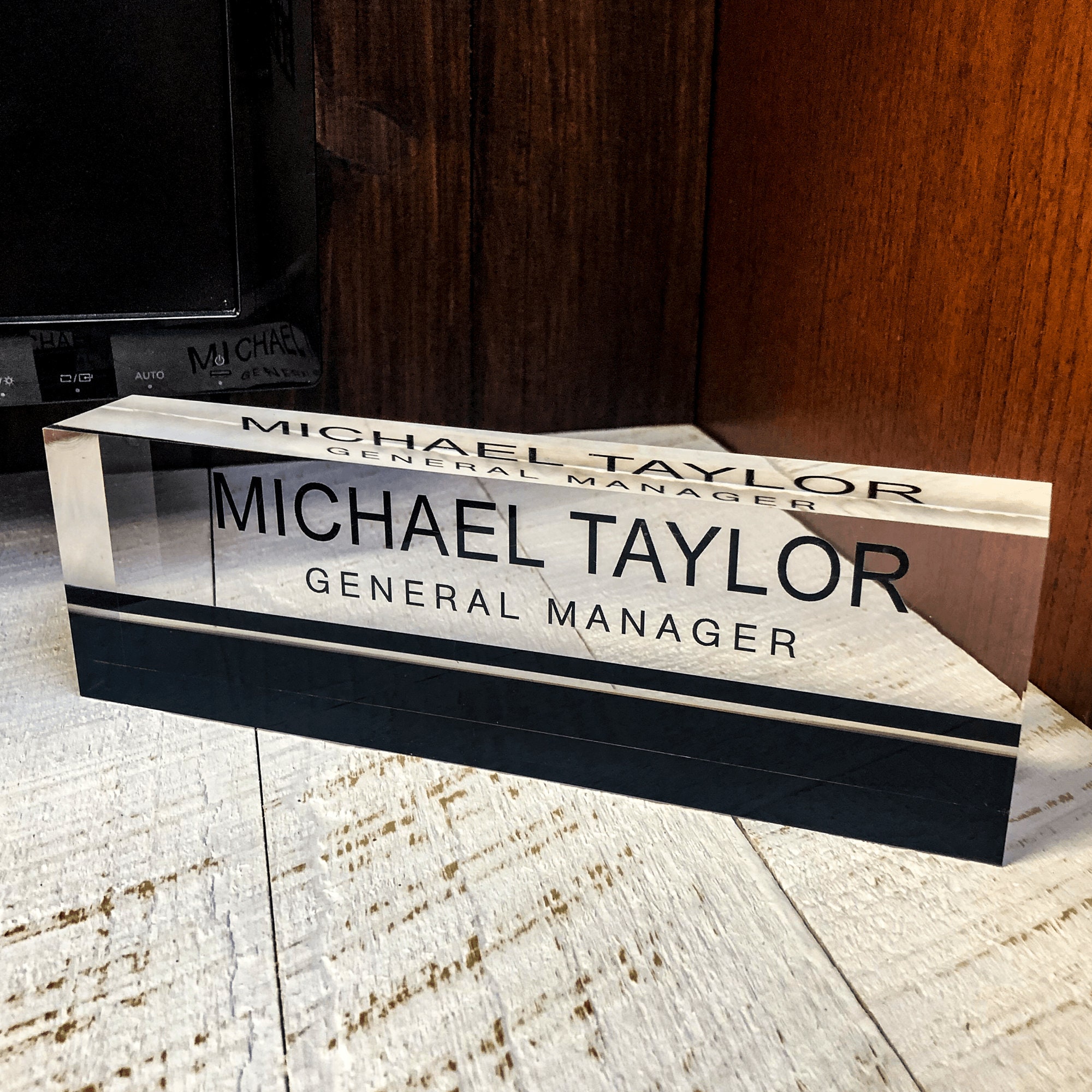 Personalized Name Plate For Desk Custom Office Decor Nameplate