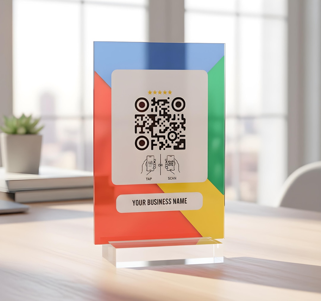 Custom Google Review QR Code Sign – Scan to Review Acrylic Plate - Etsy