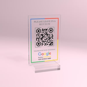 Business Review Link or Social Media QR Code | Salon Sign | Beauty Sign | Hairdressers Beautician Sign | Barcode Scan