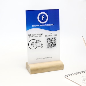 NFC connected network plate - personalized Sign