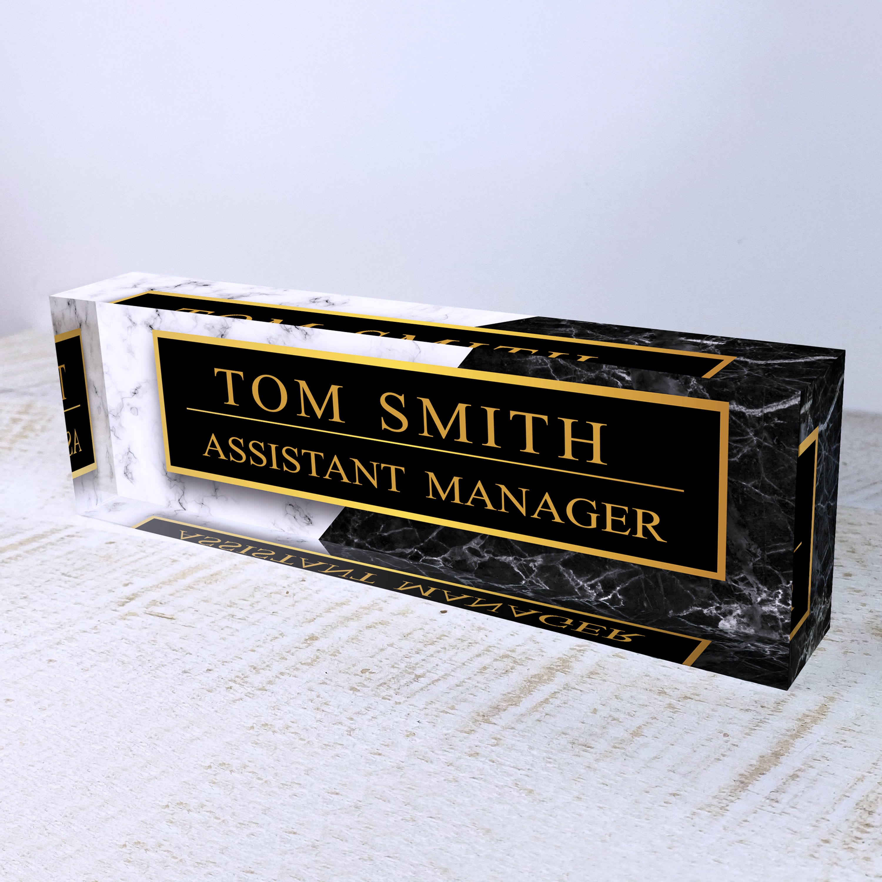 Personalized Desk Name Plate Custom Name On Marble Design Acrylic Glass Office Decor Appreciation Gift Personalized Desk Name Plate Custom Name On Marble Design Acrylic Glass Office Decor Appreciation Gift