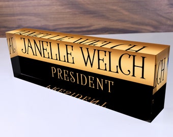 Personalized Name Plate for Desk | Custom Office Decor Nameplate Sign | Personalised Gift