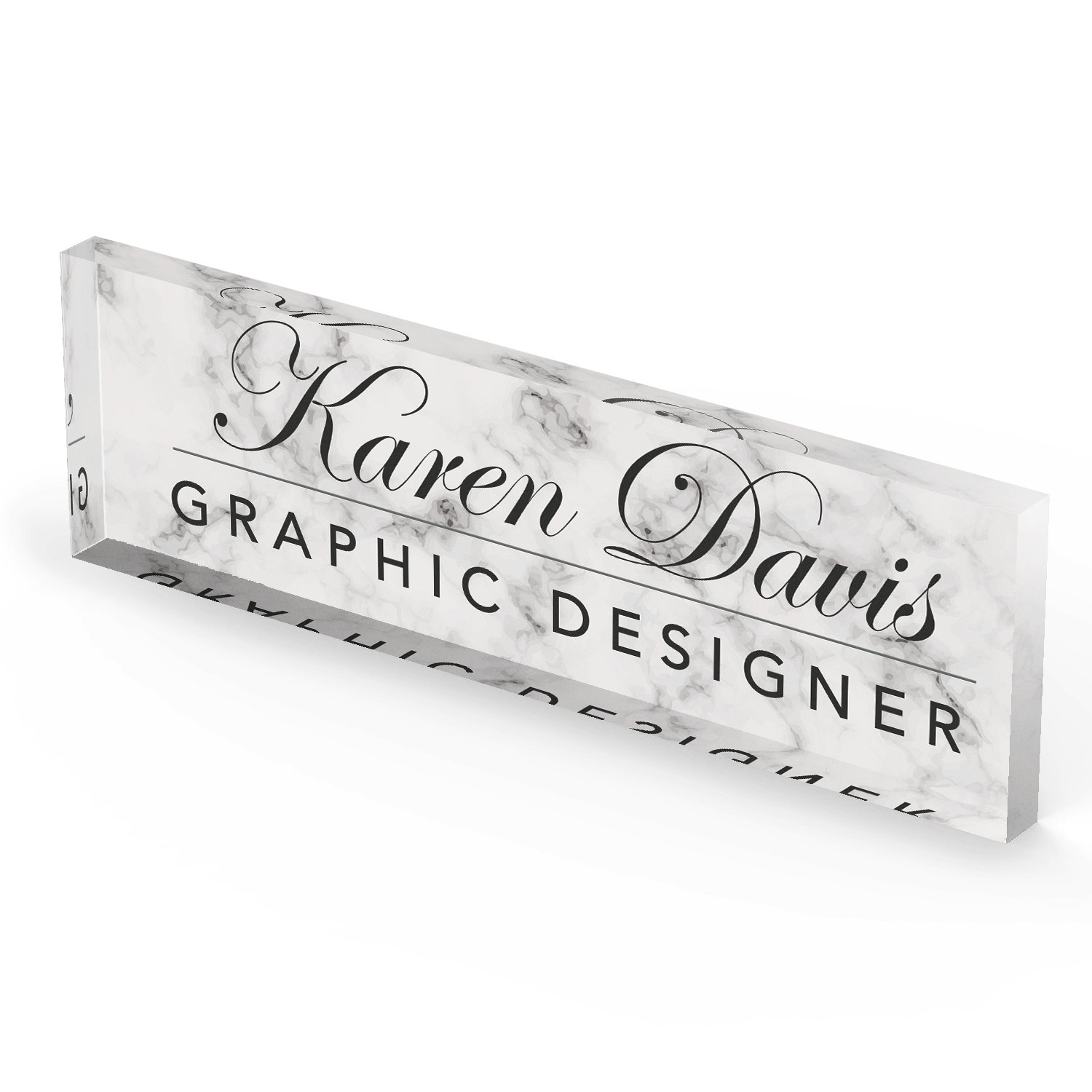 Artblox Personalized Name Plates for Doors Custom Office Door Signs Marble Design Door Name