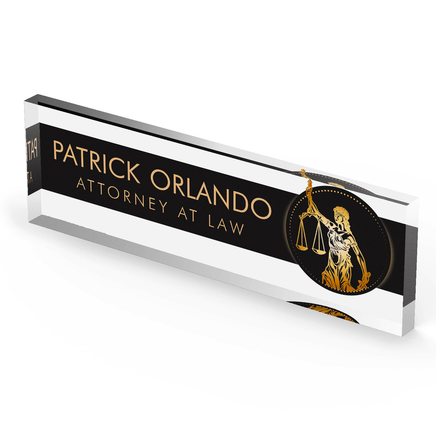 Artblox Personalized Name Plates for Doors | Custom Office Door Signs |  Lawyer Door Name Plate on Thick Clear Cast Acrylic Glass