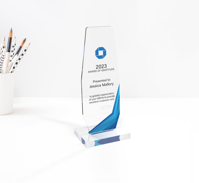 Custom Engraved Acrylic Award Plaque: Mirrored Detail image 1
