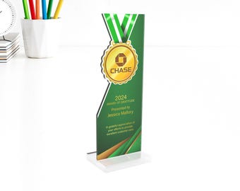 Custom Engraved Acrylic Award Plaque with Stand
