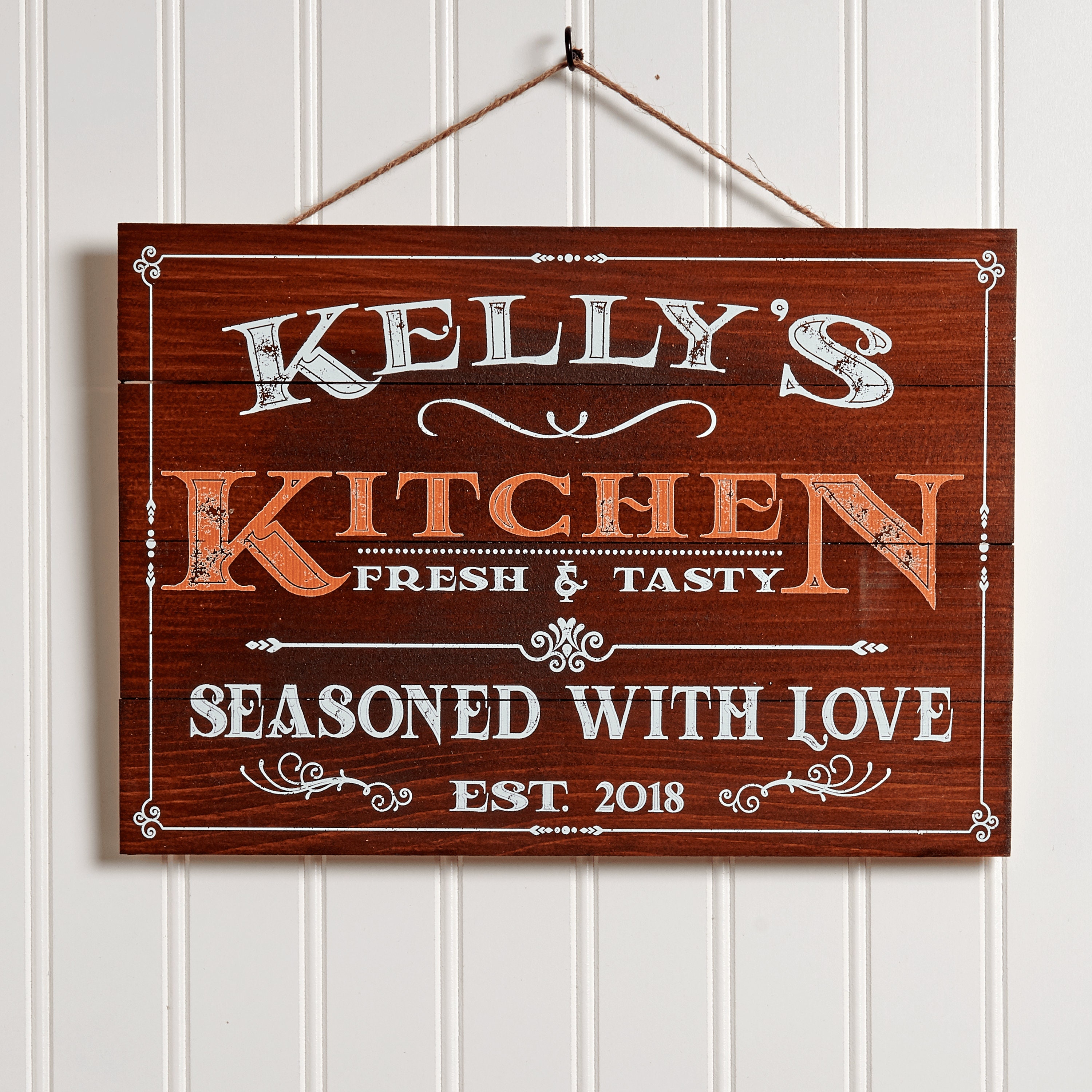 Personalized Wooden Kitchen Signs Wall Decor Farmhouse Last Name Signs For Home Family Sign Housewarming Gifts Wedding Gifts