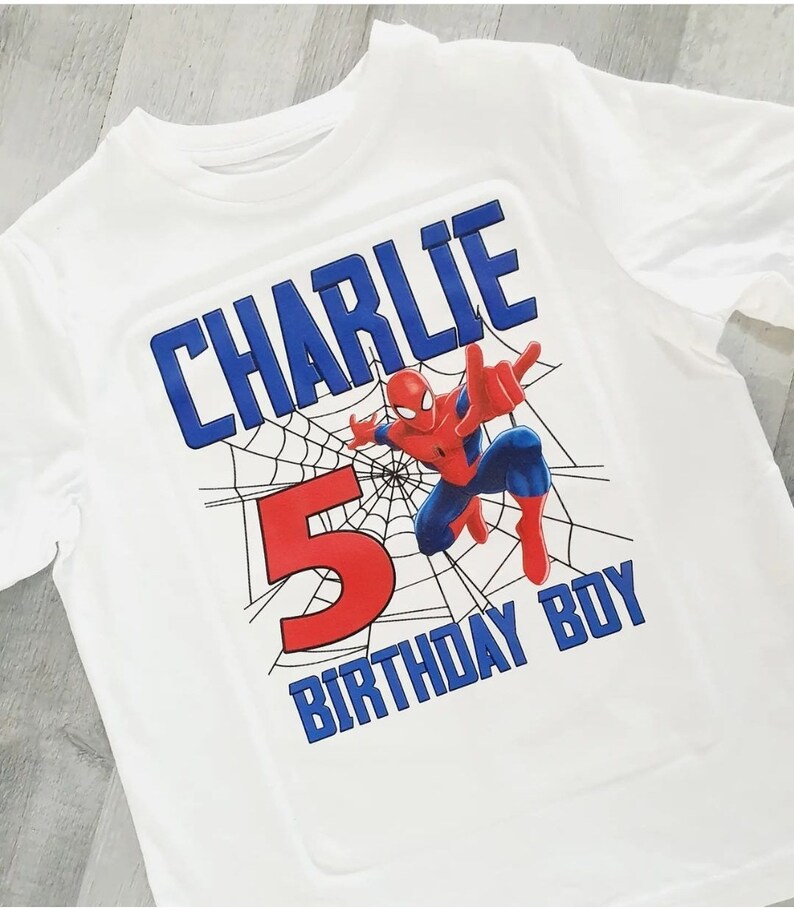 personalised spiderman t shirt