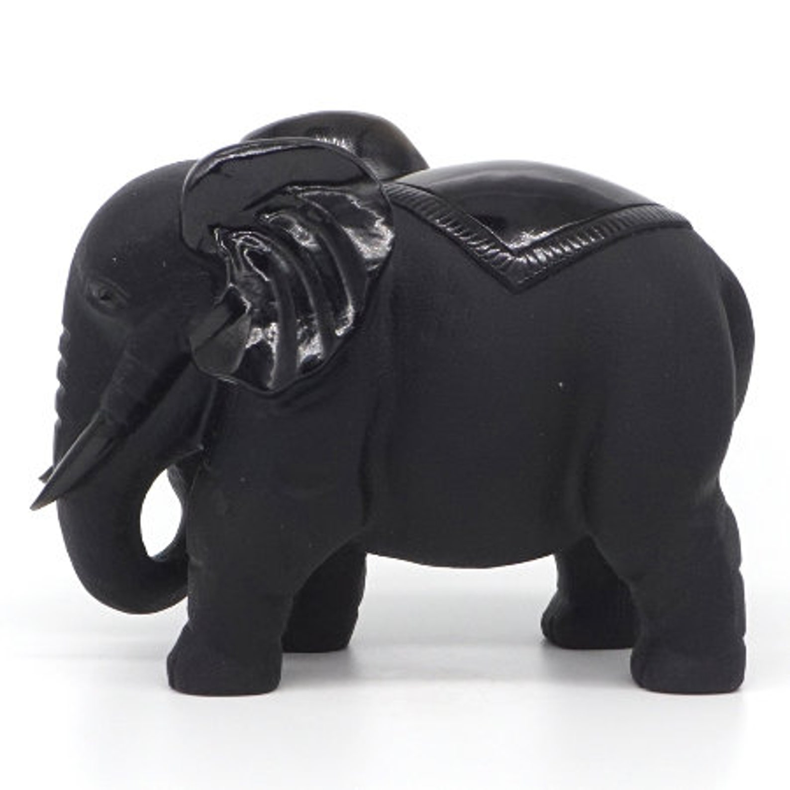 1 Pcs Handmade Carving Black Onyx Elephant Figurine Beautiful | Etsy