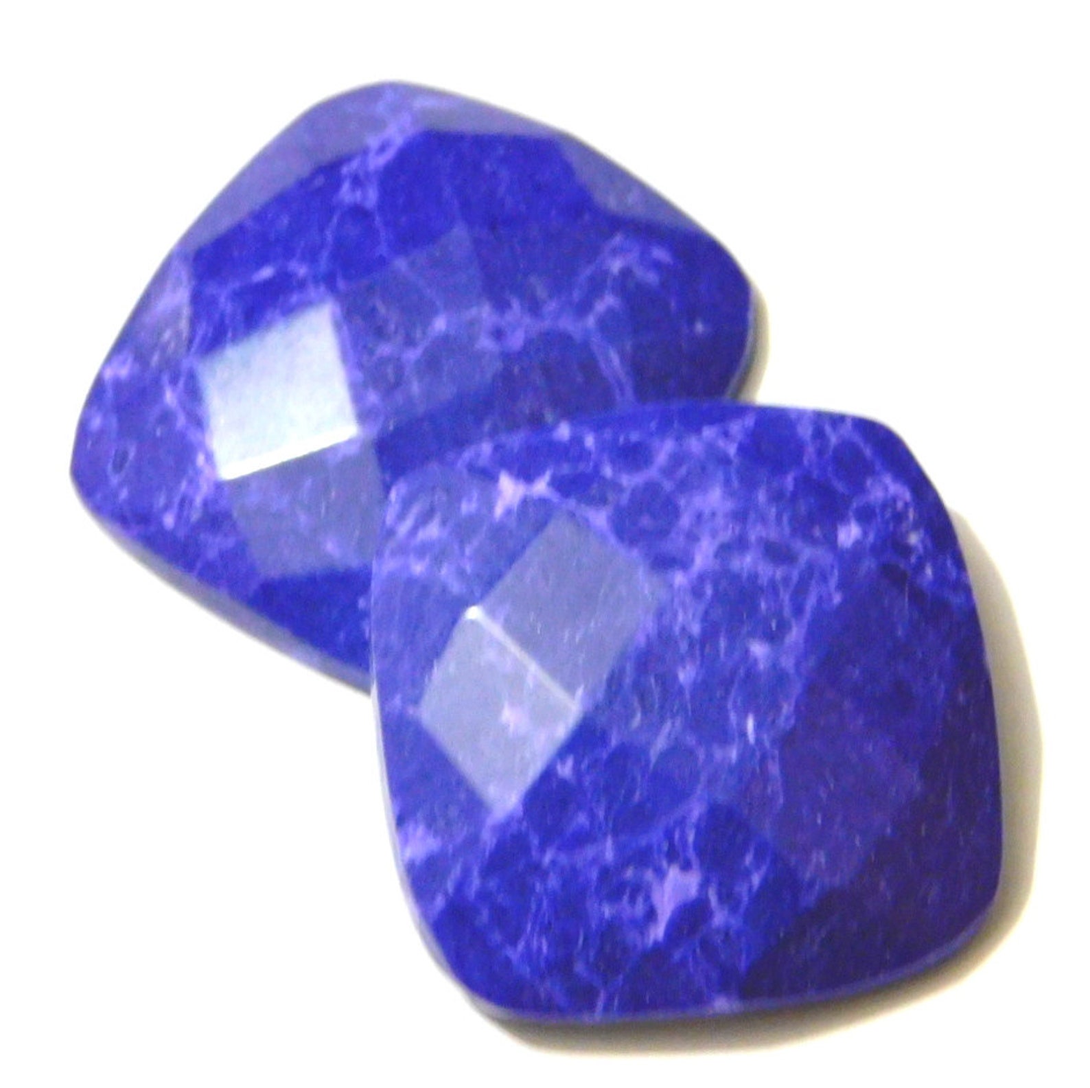 2 Pieces Pair Synthetic Turquoise Amazing Blue Turquoise Etsy