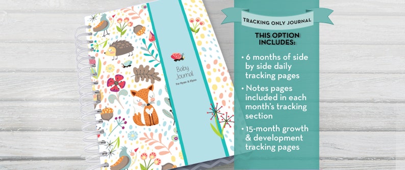 Twin Boy/Girl Baby Journal, Woodland Twin Baby Tracker, Baby Daily Planner, Baby Milestones, Baby Travel Checklist, Baby Checklist image 7