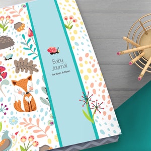 Twin Boy/Girl Baby Woodland Journal, Newborn Baby Tracker, Baby Daily Planner, Baby Feed Schedule, Baby Checklist, Baby Growth Tracker