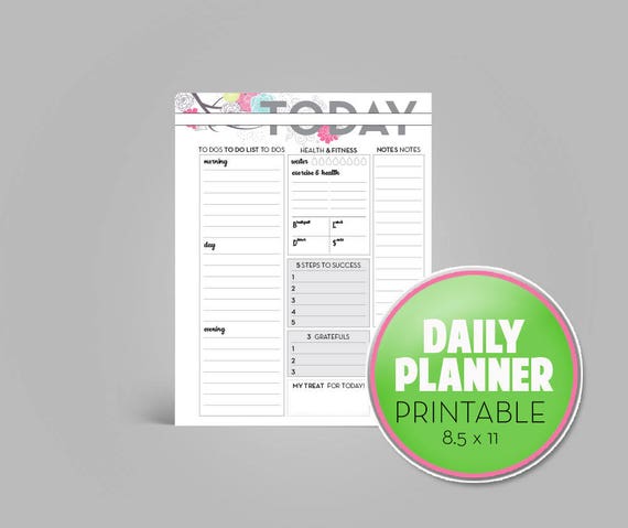 Daily Planner Page Daily Bujo Planner Printable Daily | Etsy