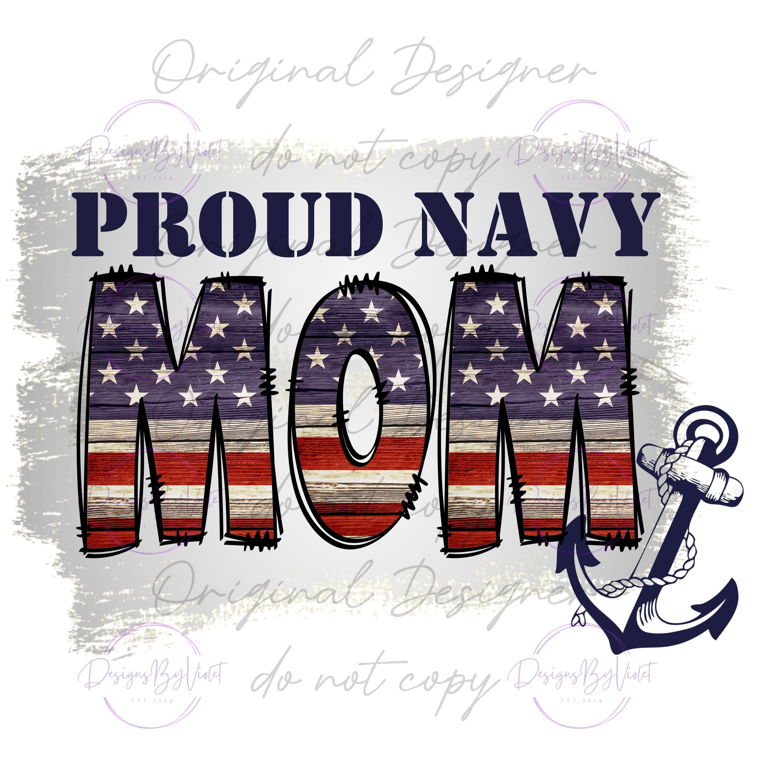 Proud Navy Mom  (PNG FILE)