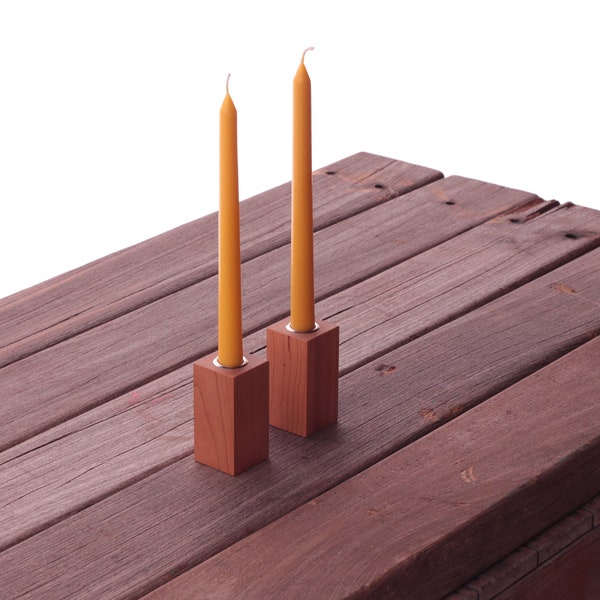 Wood Candle Sticks Etsy