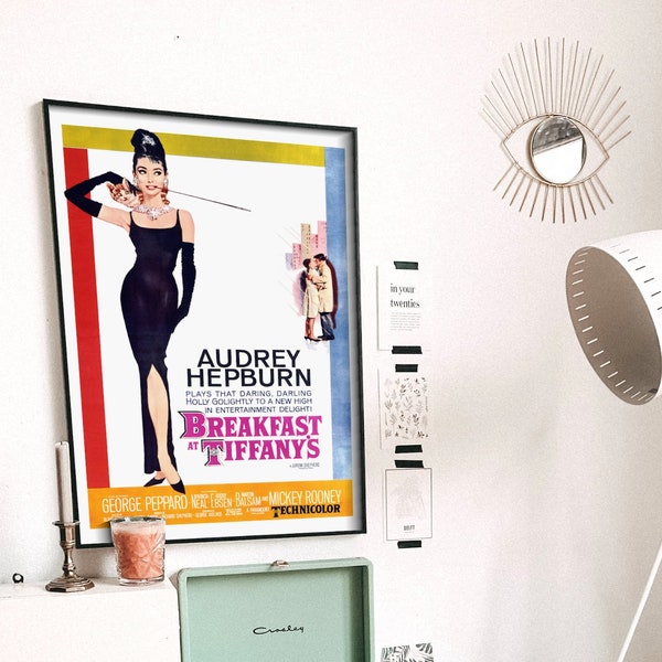 Breakfast at Tiffany's, 1961 American romantic comedy film original poster, HQ file scalable/resizable ready to DOWNLOAD & PRINT