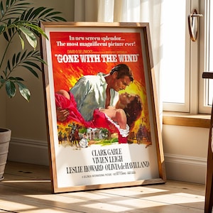Gone With The Wind - filmposter 1939 (digitale download)