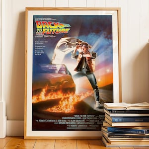 Regreso al futuro, póster de película de ciencia ficción de los años 80 (descarga digital) para imprimir.