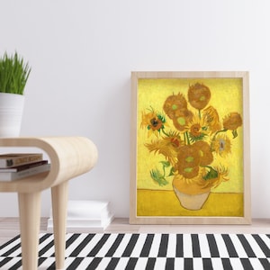 Sunflowers, 1889 Vincent van Gogh original painting digitized, High Resolution file ready to DOWNLOAD & PRINT