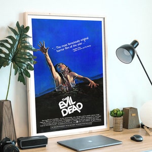 The Evil Dead 1981 Película de terror sobrenatural estadounidense, archivo digital de póster original completamente restaurado listo para DESCARGAR E IMPRIMIR