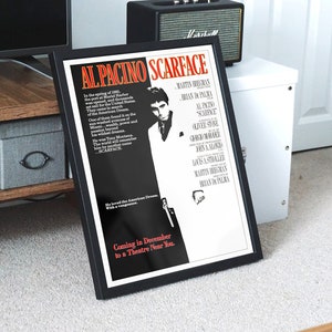 Scarface, 1983 American crime drama film, digital file poster ready to DOWNLOAD & PRINT!