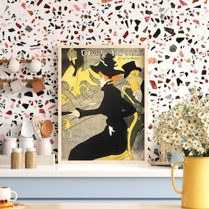 Divan Japonais, 1892 Henri De Toulouse Lautrec artwork, digital file art poster ready to DOWNLOAD & PRINT!