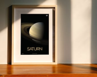 Saturn, nasa space poster, HQ digital file ready to DOWNLOAD & PRINT