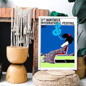 Montreux 1977, poster originale del festival jazz, file HQ pronto per SCARICARE e STAMPARE immediatamente!