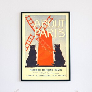 Acerca de París, cartel publicitario de 1895, archivo digital listo para DESCARGAR E IMPRIMIR!
