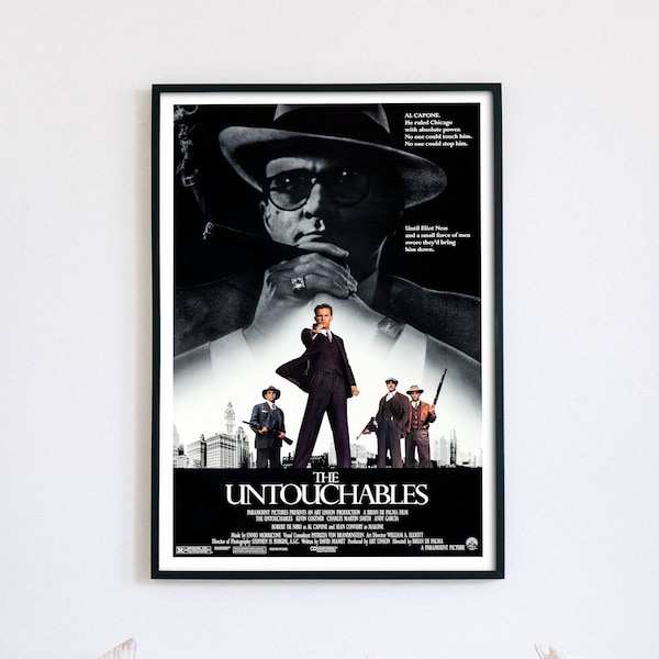 The Untouchables, 1987 crime gangster Brian de Palma movie, digital file ready to DOWNLOAD & PRINT!
