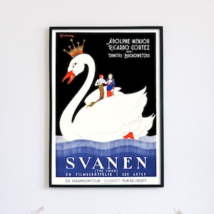 The Swan 1925 Film Poster: Swedish Silent Comedy (Digital Download)