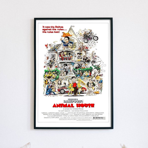 Animal House, 1978 American comedy film, digital file poster ready to DOWNLOAD & PRINT!