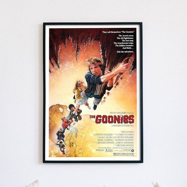 The Goonies, 1985 American adventure comedy film, High Resolution digital poster file ready to DOWNLOAD & PRINT