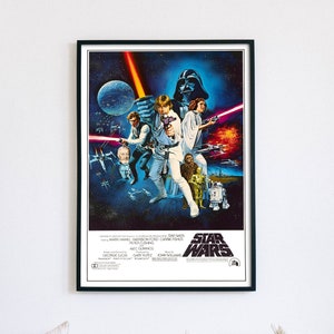 Eine neue Hoffnung, 1977 original, star wars, Filmplakat, digitales Plakat, bereit zum HERUNTERLADEN & DRUCKEN!