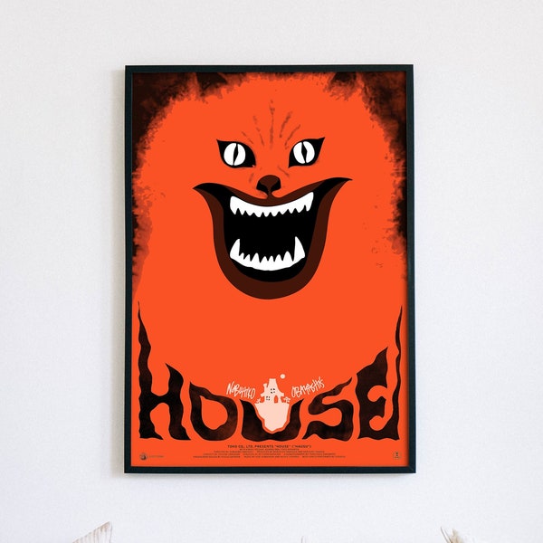 House 1977, Japanese comedy horror film, digital poster file ready to DOWNLOAD & PRINT!