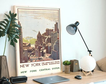 New York, 1920 New York city original poster, detailed digital restoration, ready to DOWNLOAD & PRINT
