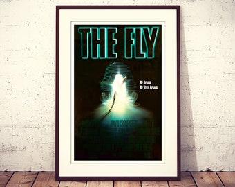 The Fly, 1986 American science fiction horror film original poster, HQ file ready to DOWNLOAD & PRINT